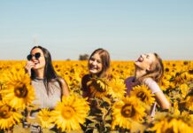 여성 건강관리, 일상에서 시작하는 똑똑한 습관 만들기 woman in white and black striped shirt standing on yellow sunflower field during daytime